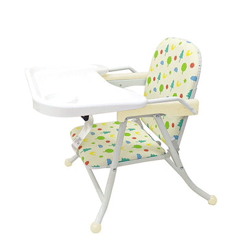 BabyGo! 折りたたみローチェア ノルディックガーデン くるりとまわるテーブル付 軽量・コンパクトパイプチェア【ラッピング不可商品】【送料無料 沖縄・一部地域を除く】